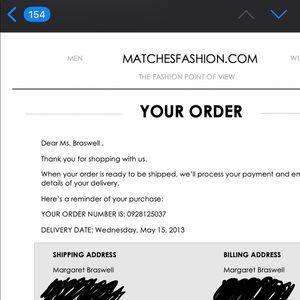 Off-White Canvas Keychain Receipt